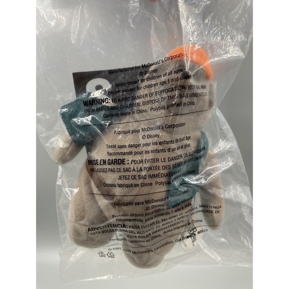 2001 - 2002 Disney's The Country Bears McDonalds Happy Meal Toy Big Al #2 SEALED - Picture 2 of 6